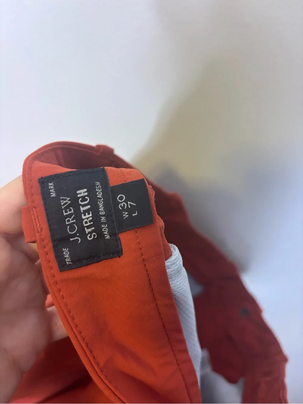 J. Crew Men's Red-Orange Flat Front Casual Shorts 30 7” Inseam
